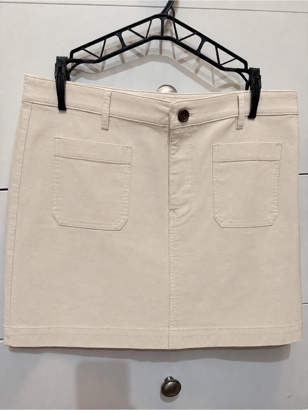 J.Crew Natural Cream Cotton Waistband Skirt